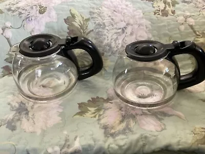 2 Mr. Coffee 4 To 5 Cup Coffee Maker Glass Carafe & Lid Black Trim Style • $19.50