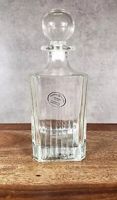 Vintage Murero Clear Glass Whiskey Decanter Handmade In Italy W/ Glass Stopper • $45