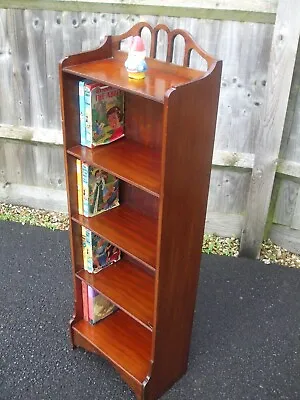 Antique Mahogany Narrow Bookcase Good Colour Excellent Space Saver • £210