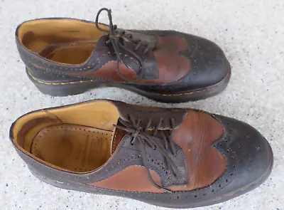 Rare Dr.  Doc  Martens Two Tone Brown Leather Wingtips. Men's 10  England • $67.96