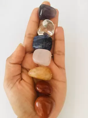 7 Chakra Crystals  Healing Crystals  7 Chakra Gemstones Set Reiki Healing • £7.04
