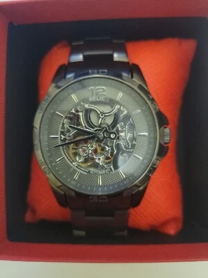 $49.99 • Buy Relic By Fossil Men's Cameron Automatic Self-Winding S.Steel  Skeleton Watch