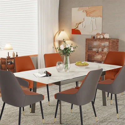 $725.96 • Buy 160cm Extendable Dining Table 6-8 People Rectangle Kitchen Table W/ Steel Legs