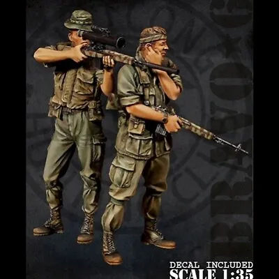 Unpainted 1/35 US Sniper Team Vietnam War Resin Figure Model Kit Unassembled • $16.99