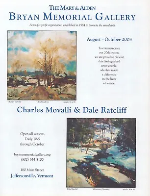 CHARLES MOVALLI & DALE RATCLIFF Art Gallery Exhibit ~ VINTAGE PRINT AD ~ 2003 • $9.99