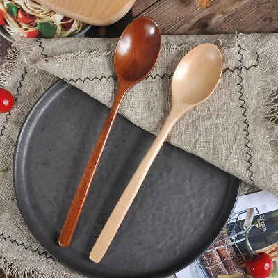 $9 • Buy Wooden Spoon Bamboo Kitchen Cooking Utensil Tools Soup-Teaspoon Tableware Spoon