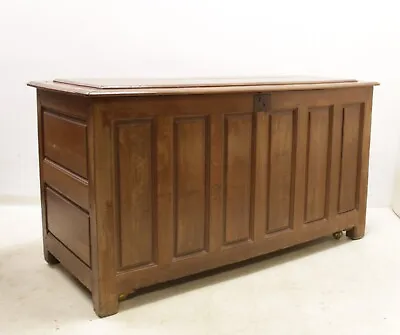 Very Large Vintage Oak Coffer Box Storage Chest • £495