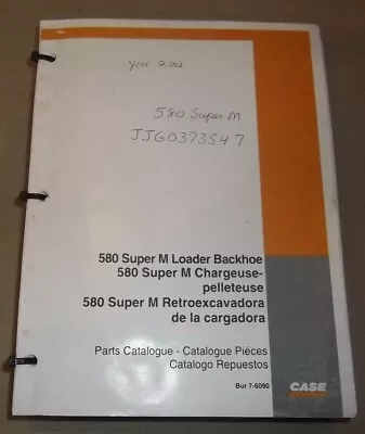 $59.99 • Buy Case 580 Super M Wheel Loader Backhoe Parts Book Manual 7-6090