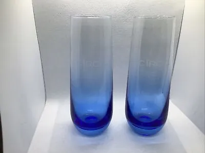 2022 Ciroc Blue Cocktail Glasses Set Of 2  Glass Vodka Logo Authentic 6.5” • $19.99