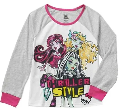Monster High Long Sleeve Shirt Frankie Stein Draculaura Lagoona Blue XL (14/16) • $9.99