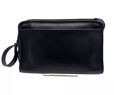 Vintage Coach Purse 90's Made In New York Black Leather Shoulder Bag 295-9823 • $94.99