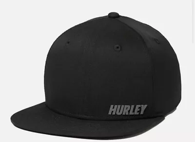 HURLEY Phantom Ridge Men’s Hat • Black • Adjustable Zip-Back Fit HIHM0230 NEW • $23.95