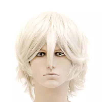 OneDor 12 Inch Short Straight Men Hair Wig Colored Cosplay Party Custom Wig • $10.99