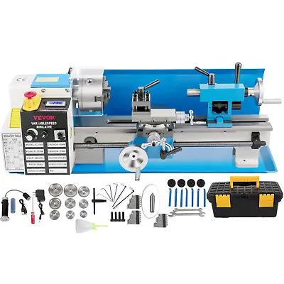 VEVOR Mini Metal Lathe 7 X14  Metalworking Woodworking Gears Milling 2250RPM • $439.99