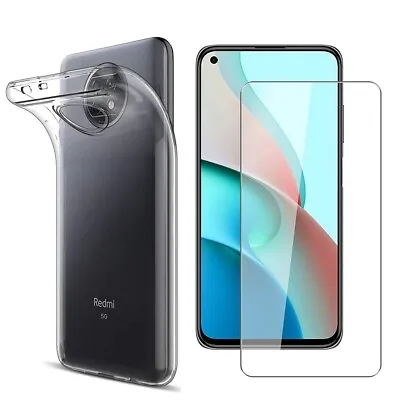 For XIAOMI REDMI NOTE 9T 5G CLEAR CASE + TEMPERED GLASS SCREEN PROTECTOR COVER • $9.69