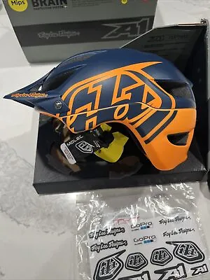 Troy Lee Designs A1 MIPS MTB Helmet Classic Tangelo/Marine XLarge/ XXL New • $79