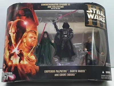 Star Wars Commemorative Ep3 DVD Collection 3.75  Figure 2005 NIB Dooku Palpatine • $45