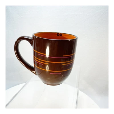 $8.99 • Buy DUNKIN' DONUTS 14 Oz. Brown Orange & Pink Ceramic Coffee Tea Mug Cup (2011)