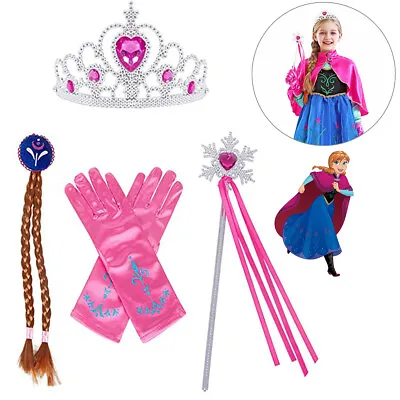 £6.99 • Buy Girls Princess Frozen Anna Accessories Crown Set Birthday Party Fancy Dress Up 