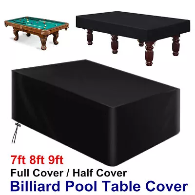 7-9FT Snooker Billiard Pool Table Cover Polyester Waterproof Dust Cap Protector • $13.30