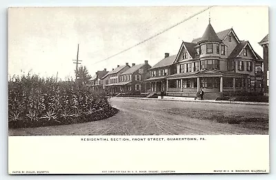 C1905 QUAKERTOWN PA RESIDENTIAL SECTION FRONT STREET UNDIVIDED POSTCARD P4107 • $29.24