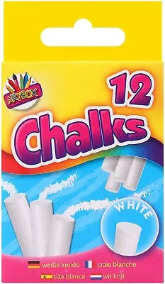 Chalks In Hanging Box For Blackboards - White Pack Of 12 Sticks • £1.73