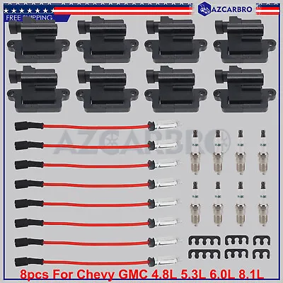 8 Pack Square Ignition Coil & Spark Plug Wire New For Chevrolet Monte Carlo 2006 • $139.94