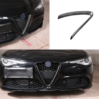 Real Carbon Fiber V-Shaped Grille Cover Trim For Alfa Romeo Giulia 2017-2021 • $131.99