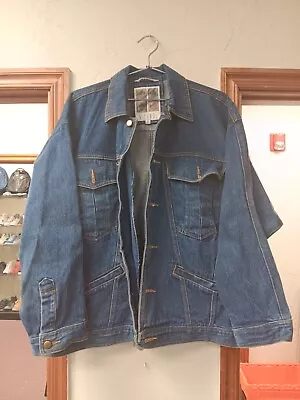 Vintage Gitano Pleated Oversized Denim Jean Jacket Women Medium Blue America • $19.99