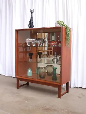 Vintage Sideboard Teak Turnidge Bookcase Display Cabinet Mid Century Drinks • £175