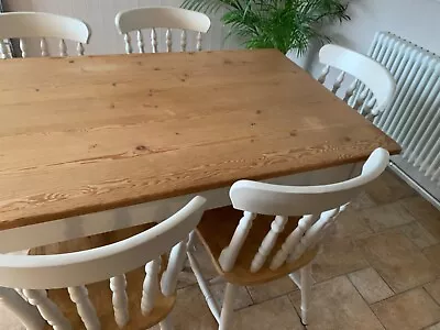 Shabby Chic Farmhouse 5ft Table & 6 Chairs • £350