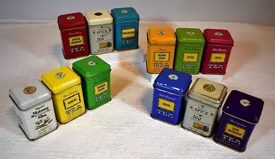 VTG John Wagner & Sons Empty Tea Tin Collection-  Small Various Colors Set Of 12 • $59.99