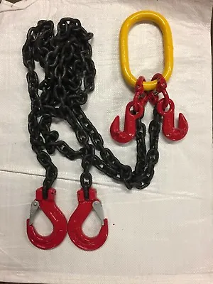 Double (2) Leg Lifting Grade 80 Chain Sling 4.25T Safe Working Load 2mtr EWL • £88.95