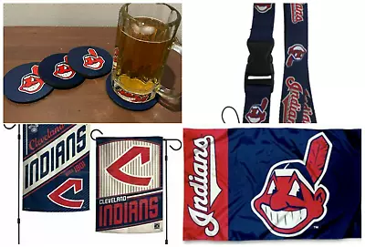 Cleveland Indians 3x5 Flag Man Cave Flags Banner USA Tailgating Gift Set Fan New • $14.21