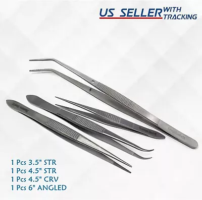 Splinter Forceps - Fine Point - Surgical Set Of 4 Pieces Stainless Steel German • $8.90