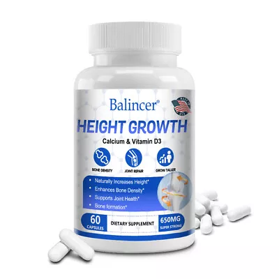 Height Enhancer Growth Enhancement Pill To Be Taller Growth Supplement • $10.48