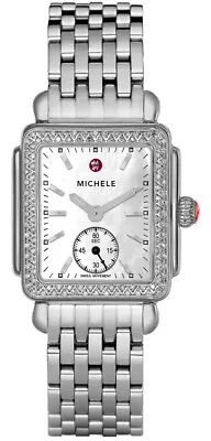 New Michele Deco Mid Diamond MOP Dial MWW06V000001 31mm Ladies Watch • $949