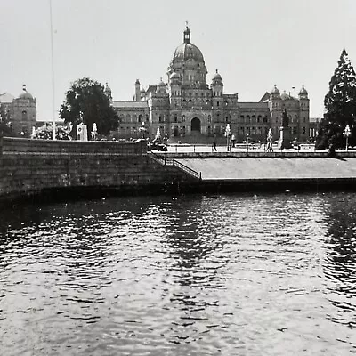 Antique 1905 Harbour Parliament Buildings Victoria BC Stereoview Photo Card P893 • $24.99