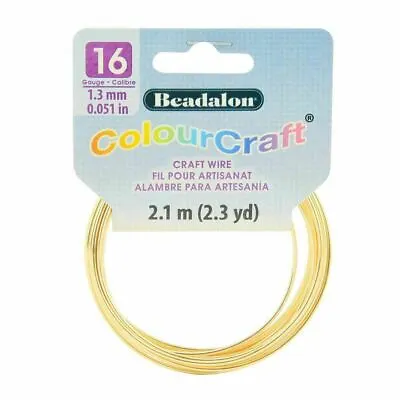 ColourCraft Wire 16 Gauge (1.29 Mm) Gold Colour • £6.99
