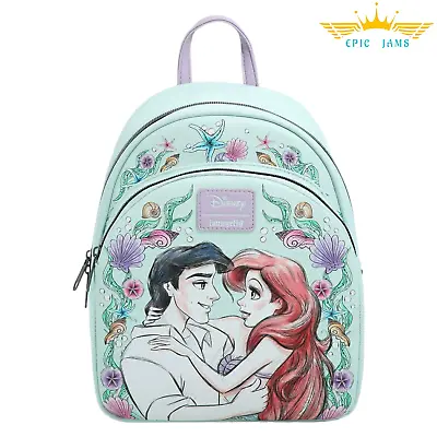 Loungefly Disney The Little Mermaid Couple Hug Mini Backpack New • $79.99