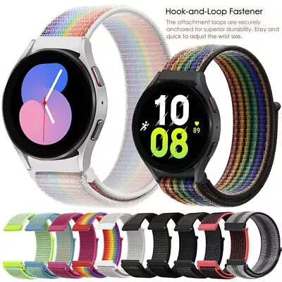 Sport Nylon Loop Strap Band For Samsung Galaxy Watch 6 5 4 3 Active 2 40/44/47mm • $8.99