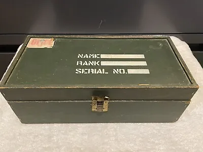 Vintage GI Joe 1964 Wooden Footlocker Green Storage Box 60’s Hasbro • $22