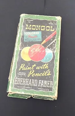 Vintage (1960) Mongol Colored Pencils Made In USA Assortment 943 20 Pencils • $12