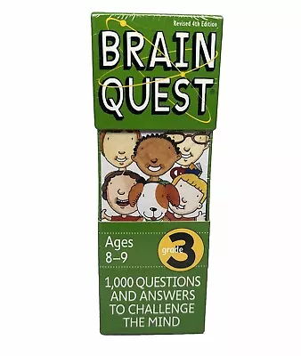 New Sealed Brain Quest Grade 3 Revised 4th Edition 1000 Questions Ages 8-9 • $9.97