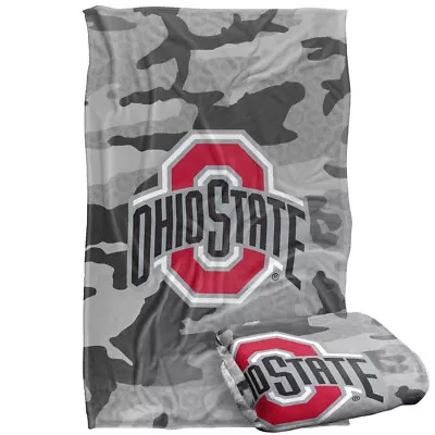 The Ohio State University Gray Camo Silky Touch Super Soft Throw Blanket • $41.99