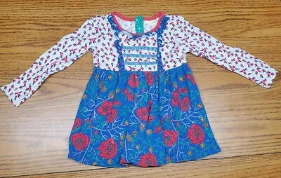 Matilda Jane  18-24m Dress Long Sleeve Shirt Red White And Blue Floral • $20.99