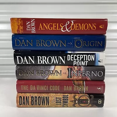 Lot Of 6 Dan Brown Books Complete Set Series Of Robert Langdon Da Vinci Code HC • $22.98