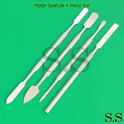 $5.80 • Buy Metal Spatula 4 Pcs Set Tools Dental Carver Wax Surgical Instruments