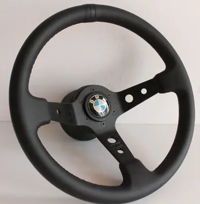 Steering Wheel Fits For BMW Sport Deep Dish Black Leather E31  E34 E36 Z3 92-98' • $183.05