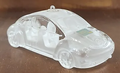 Mikasa Clear Glass Modern Volkswagen Beetle Ornament W/Sticker Made In Germany  • $15
